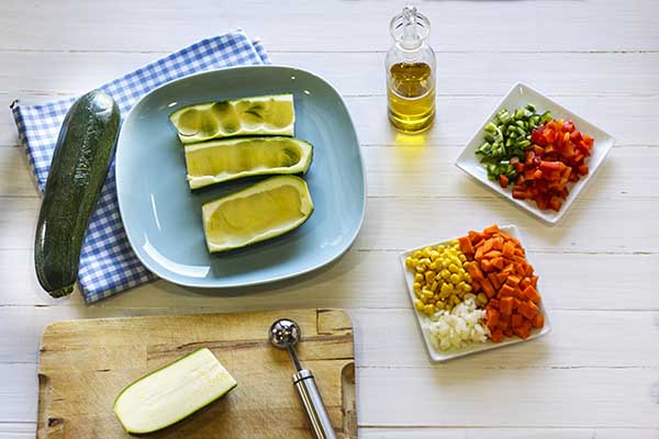 ingredientes calabacin con verduras