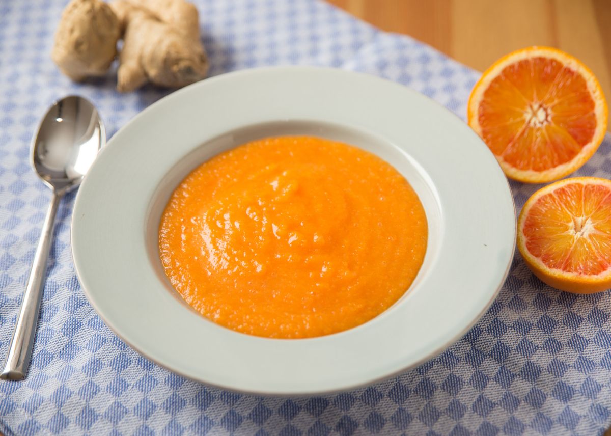 carrot cream with orange and ginger
