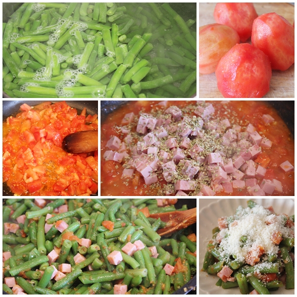 Judías verdes con jamón