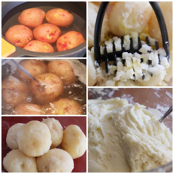 Step by step mashed potatoes