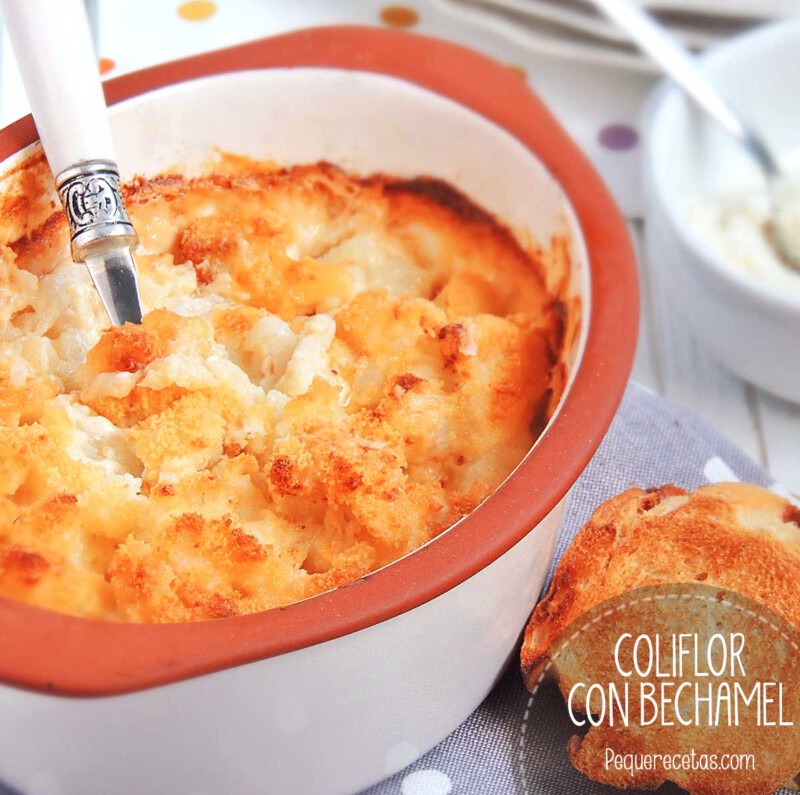 coliflor con bechamel al horno receta