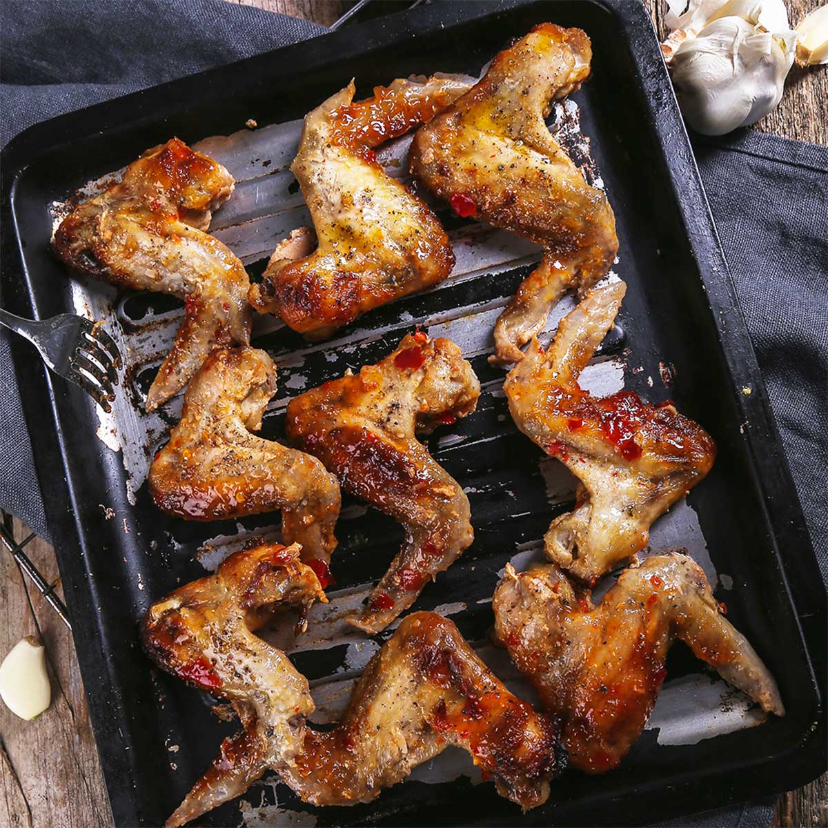 Hija táctica calor Alitas de pollo al horno crujientes (3 recetas + 3 marinados fáciles) -  PequeRecetas