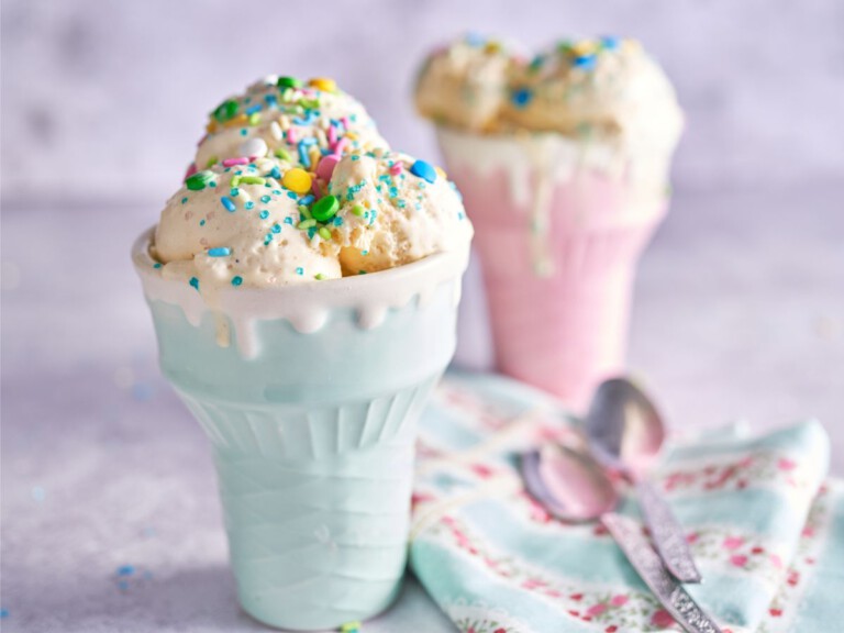 helado de yogur griego con agar-agar