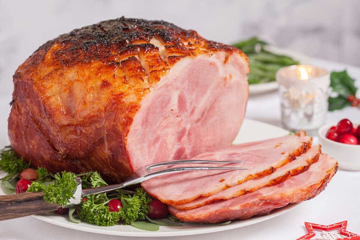 jamon asado de Navidad receta