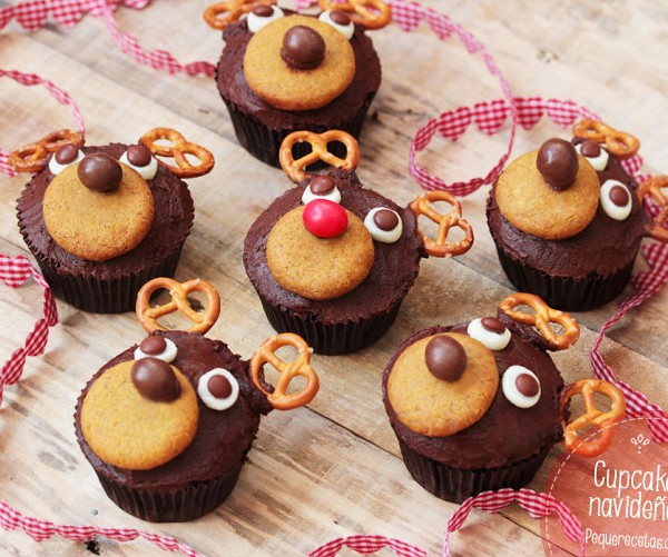 Cupcakes Chocolate Navidad
