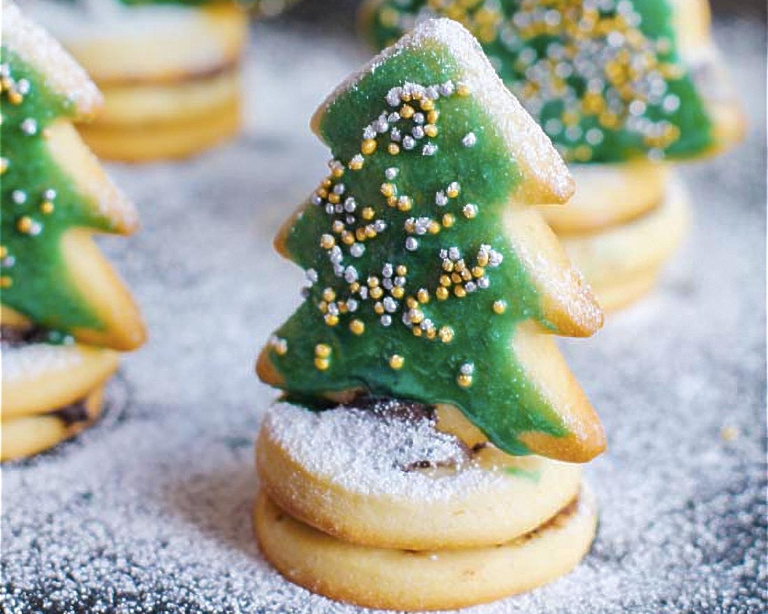 Galletas con forma de Árbol de Navidad