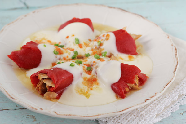Pimientos del piquillo rellenos de filete de atun Isabel