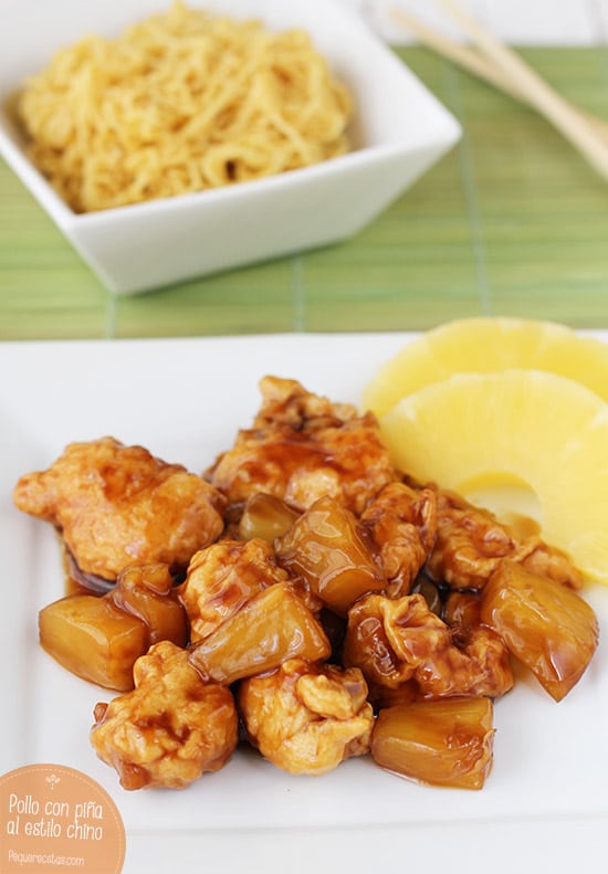 Pollo con piña, una receta de pollo muy oriental - PequeRecetas