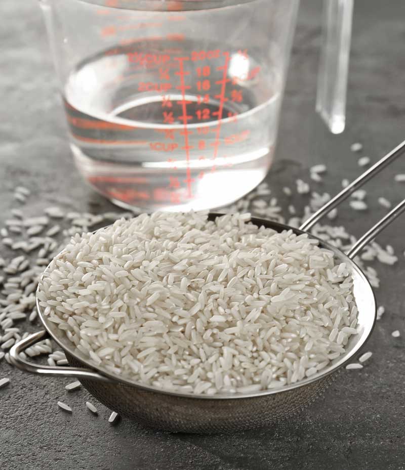 proporcion de agua y arroz