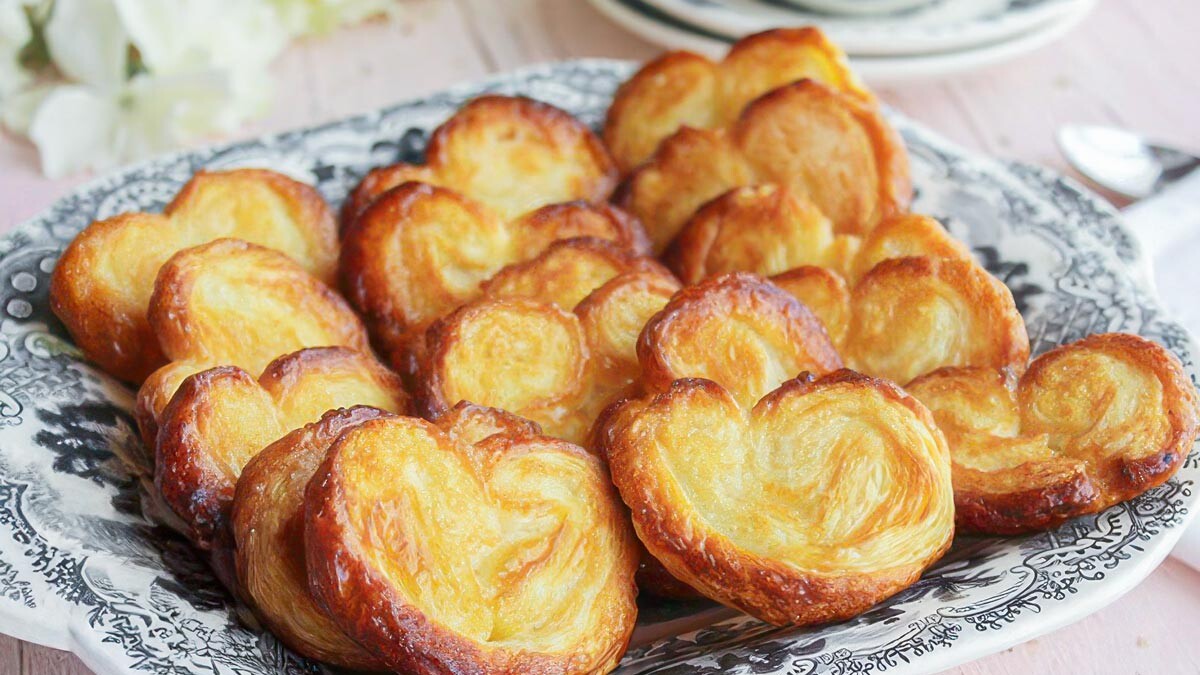 palmeritas de hojaldre receta fácil