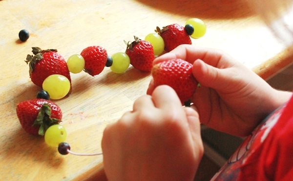 fruta divertida para niños