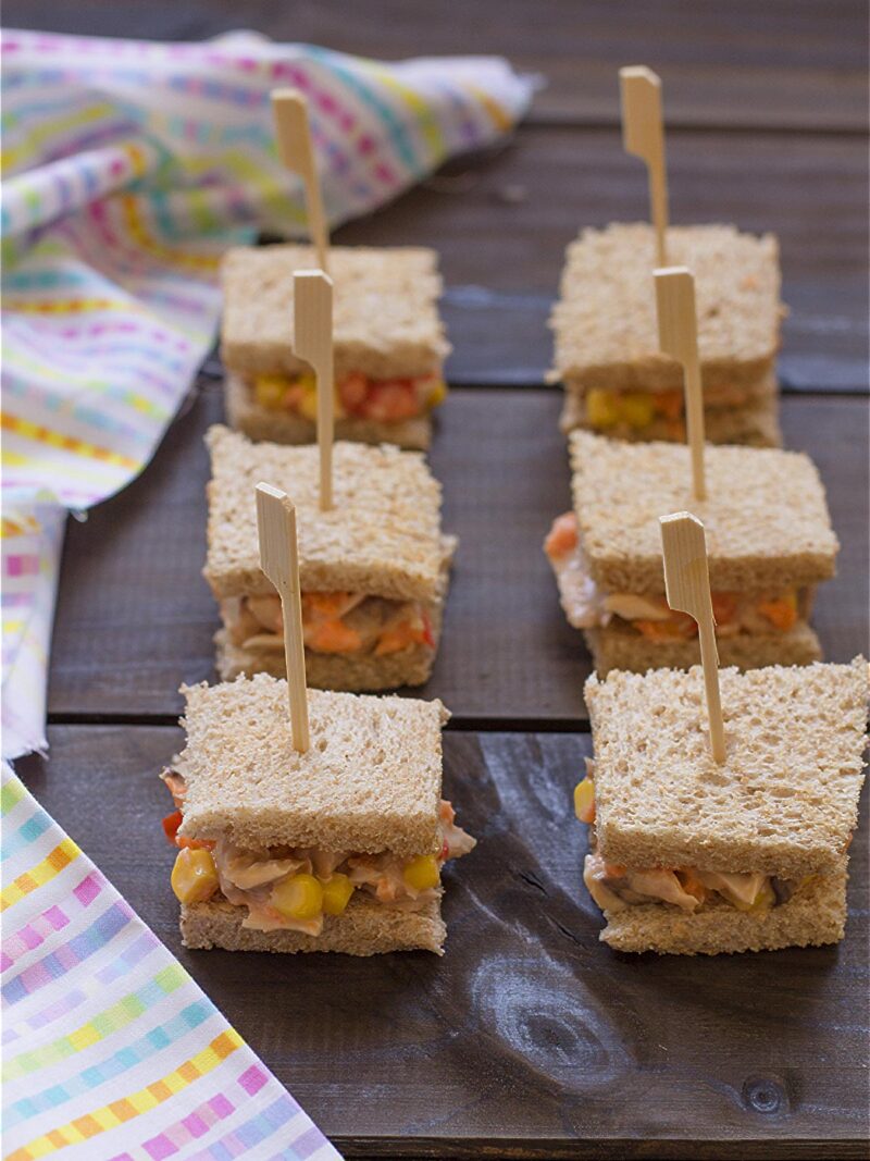 como hacer mini sándwiches para fiestas y cumpleaños
