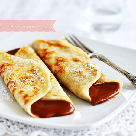 Crepes sin gluten con dulce de leche