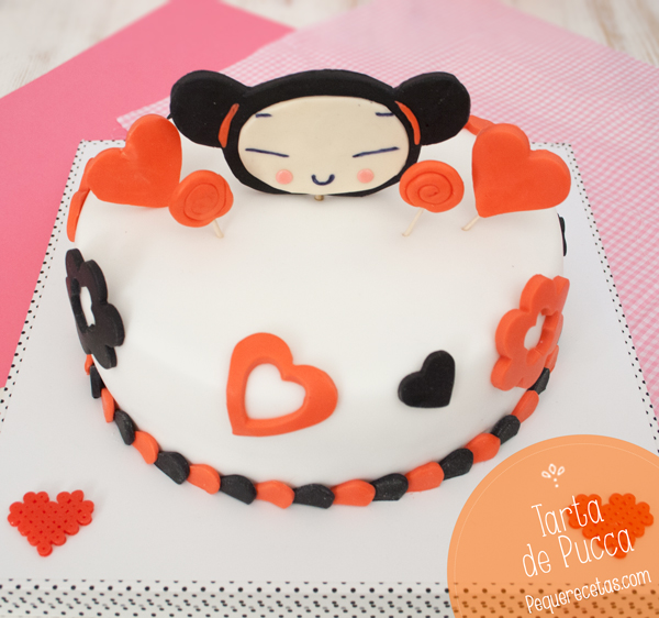 Cake decorated with Pucca fondant