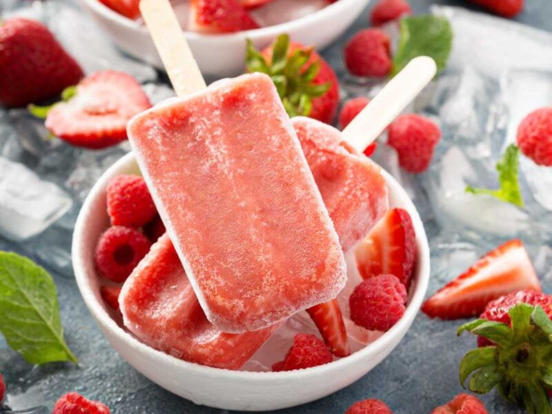 polos de fresa 8 Helados caseros de polo originales polos de fresa