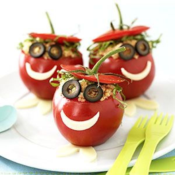 Cenas para niños, tomates rellenos