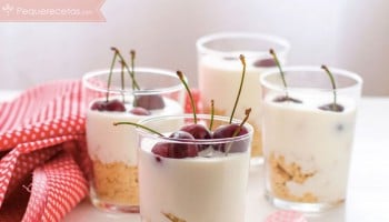 tarta de queso en vasitos