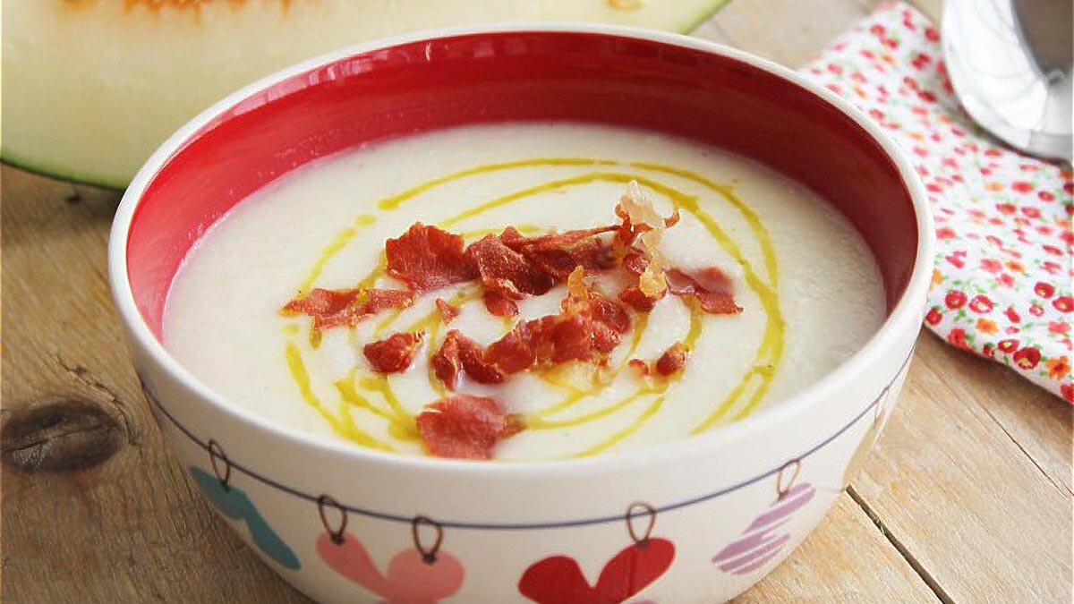 sopa de melón con jamón receta