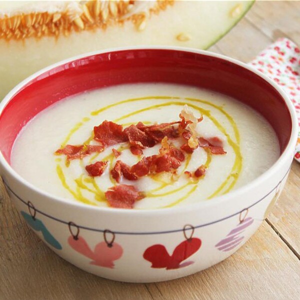 sopa de melón con jamón receta