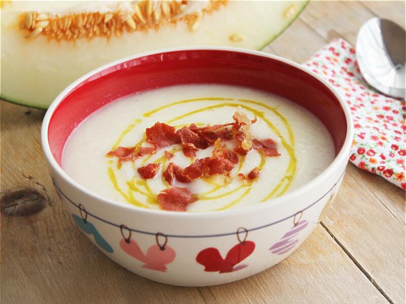 sopa de melón con jamón receta