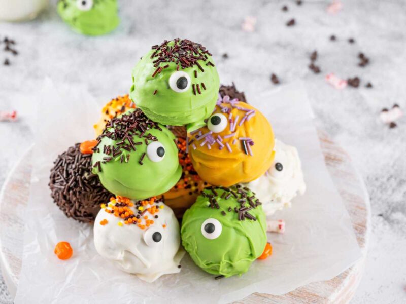 trufas de chocolate de Halloween