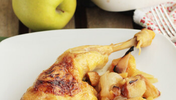 Pollo al horno con manzanas (2)