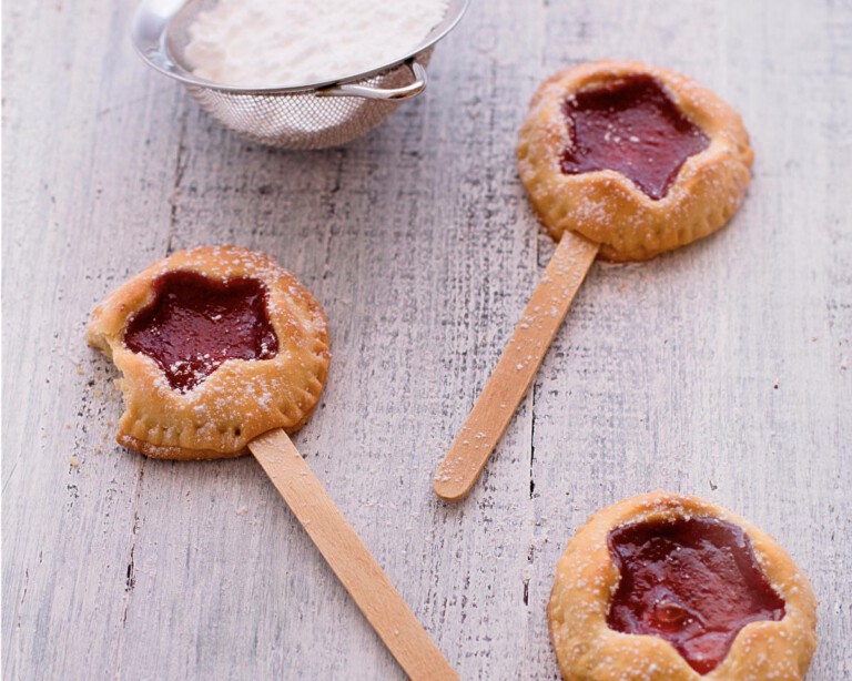 pie pops con mermelada
