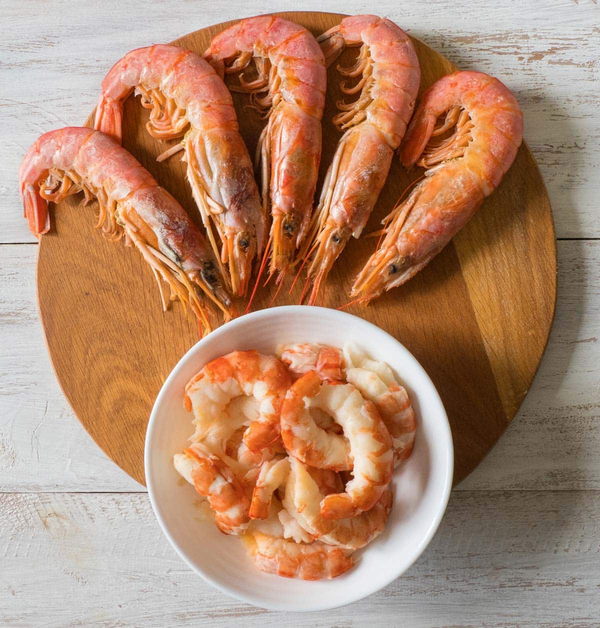 langostinos cocidos receta