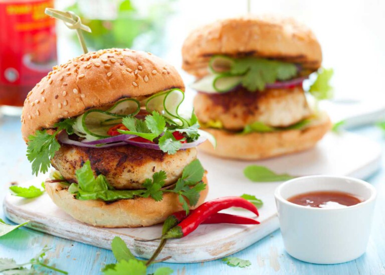 hamburguesas de pollo receta facil