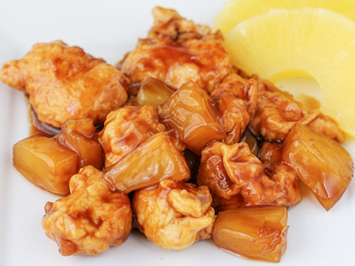 pollo con piña receta china