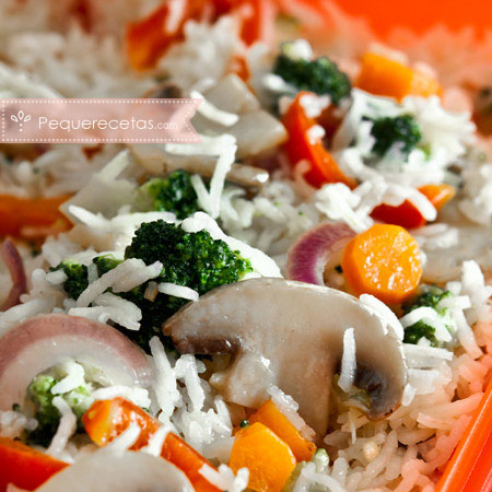 Recetas microondas: arroz basmati con verduras