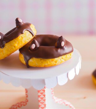 donuts de calabaza con chocolate receta