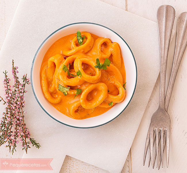 calamares en salsa americana receta