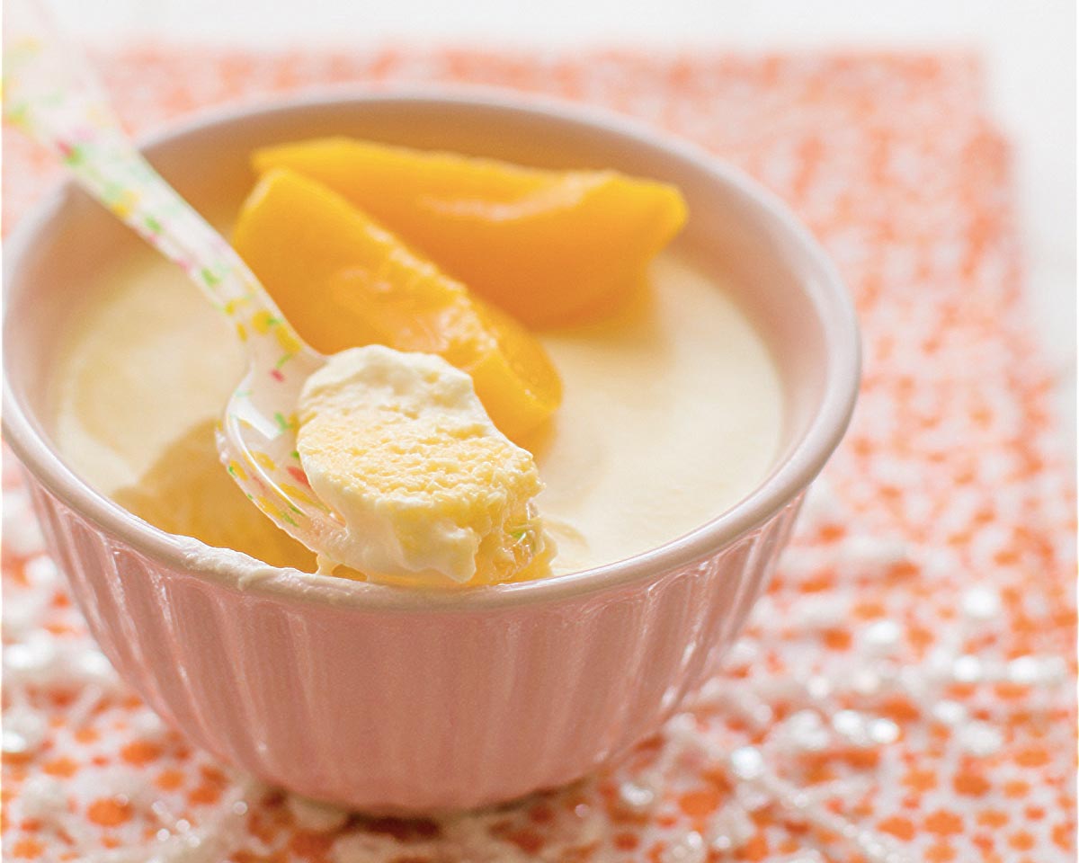 mousse de melocoton en almibar receta