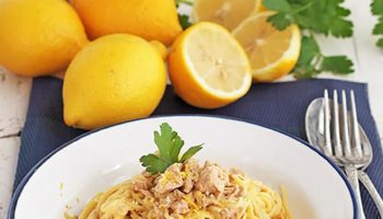 Espaguetis Al Limon Con Atun