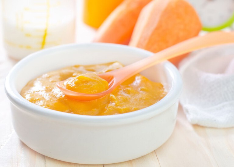 pure zanahoria y patatas para bebés 6 meses