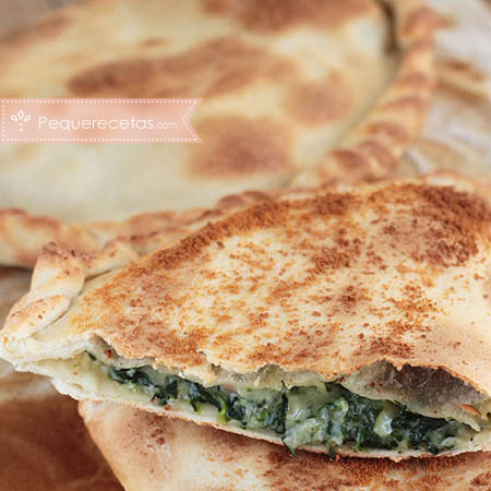 Recetas sanas: calzone de espinacas, jamón y queso
