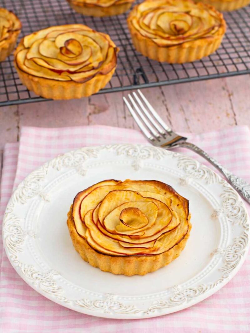 como hacer tartaletas de manzana con frangipane