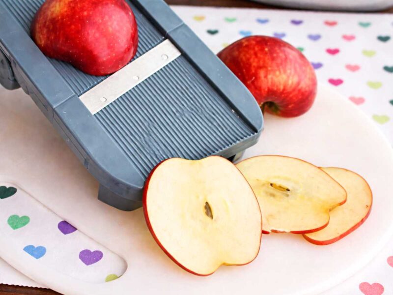 láminas de manzana para tartaletas