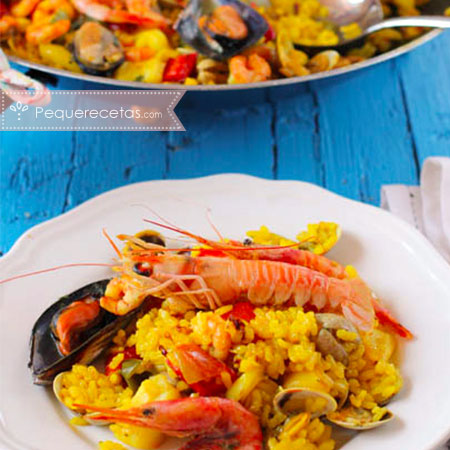 Cocina española: paella de mariscos