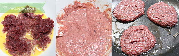 Como preparar tortitas de remolacha y espinacas paso a paso