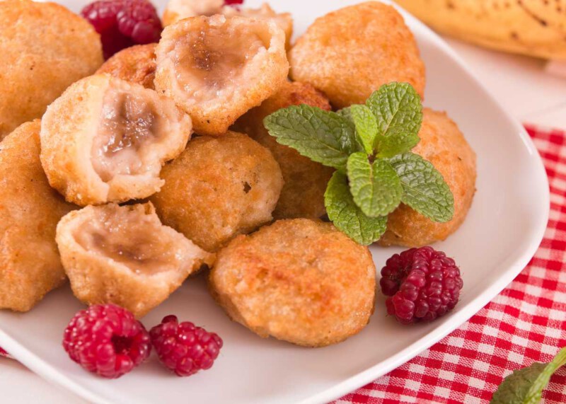 buñuelos de plátano receta