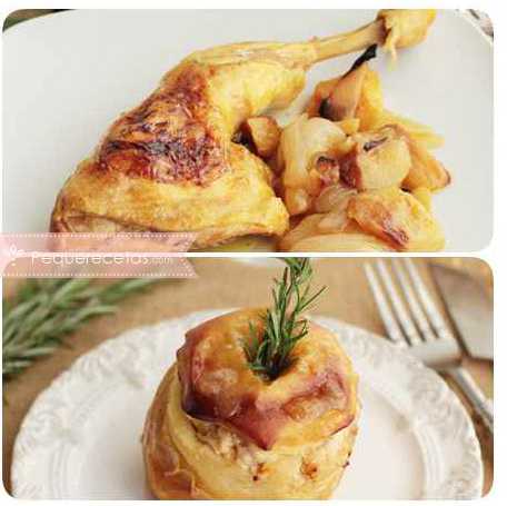 Pollo con manzanas