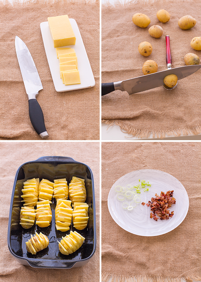 paso a paso patatas hasselback