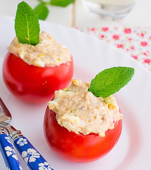 tomates rellenos de atun receta