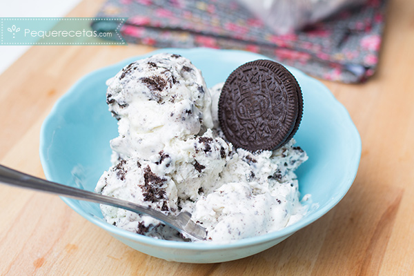 Receta helado de Oreo