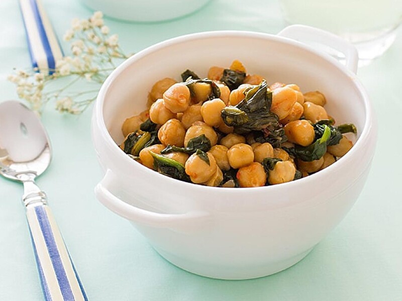 garbanzos con espinacas