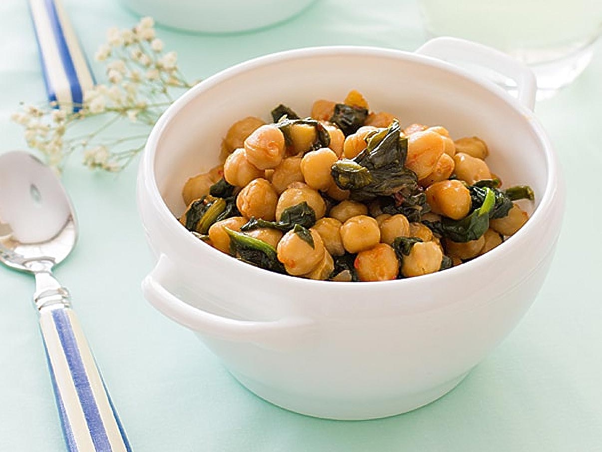 garbanzos con espinacas