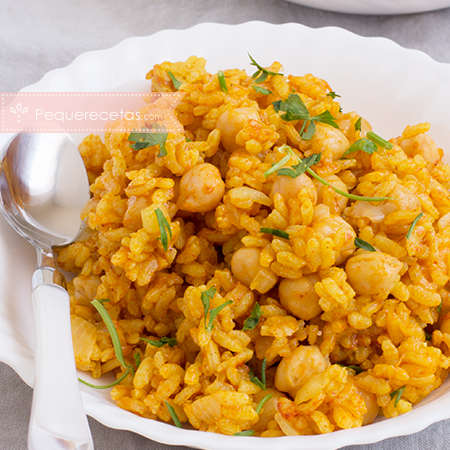 Garbanzos: arroz al curry