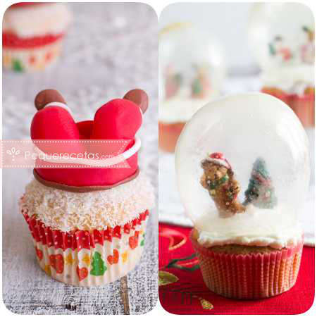 Cupcakes decorados para Navidad